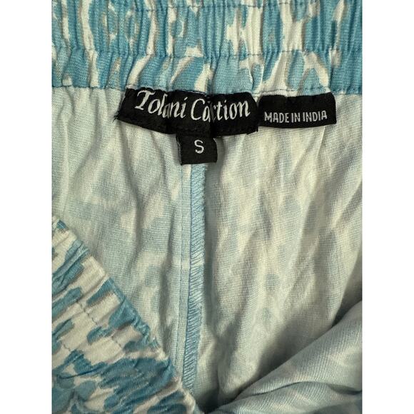 Tolani Collection Rosaleen Blue Aztec Printed Pants Flared Leg Size Small - Picture 8 of 10